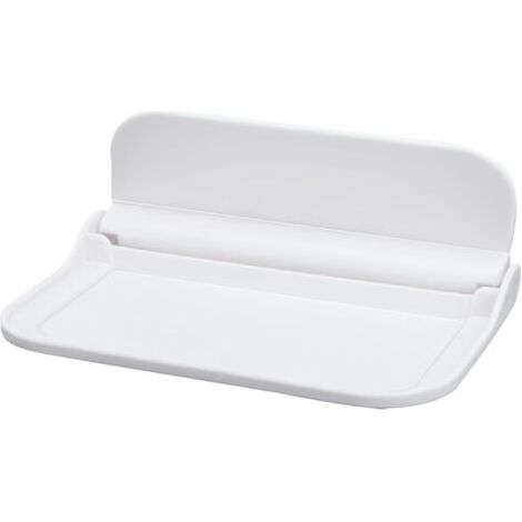 Sollbry Étagères murales Pliantes, 18 x 11 cm, étagères de Salle de Bain, sans perçage, en Plastique, Blanc, pour Salle de Bain, Salon, Chambre, Cuisine, Bureau, étagères