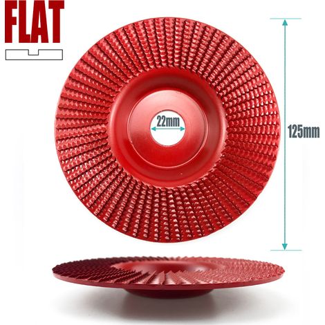 125 Avion Rouge Disque de ponçage et de façonnage pour meuleuse d'angle de 125 mm, roue de polissage plate et biseautée, outil de bricolage pour le travail du bois (1/5)