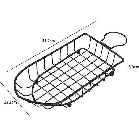 Frittierkorb, Snackeimer, Aufbewahrungskorb für frittiertes Hähnchen, Frittierkorb, Ölsieb, kreatives Geschirr, Behälter – Schwarz
