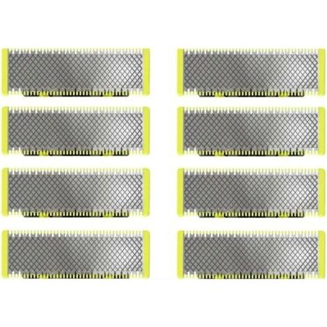 Applicable à OneBlade - Lames de rechange. pour rasoir/tondeuse électrique OneBlade. acier inoxydable robuste. taille. stylisation et rasage. lot de 8
