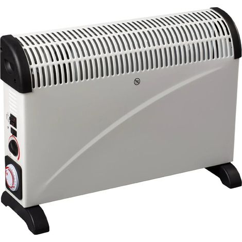 Termoconvettore Stufa Caldo Bagno Termostato Regolabile 3 Potenze 750/1250/2000 W