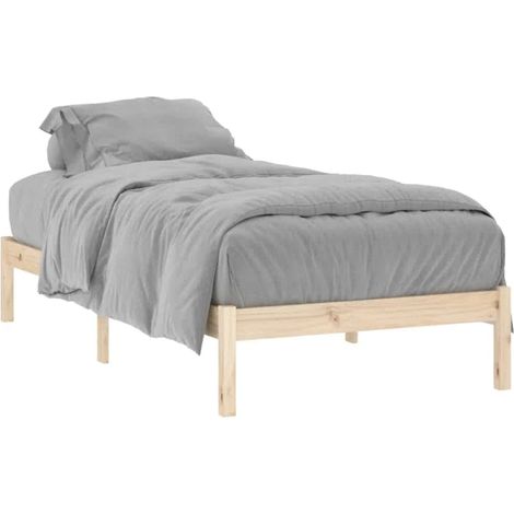 Maison Exclusive - Massivholzbett ohne Matratze 100x190 cm Kiefer (1/5)