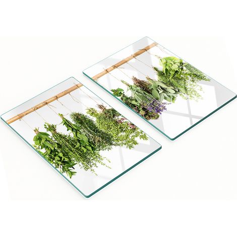 Tablas de cortar decorativas de vidrio templado para hierbas, con cuerda, 2x40x52 cm (1/5)