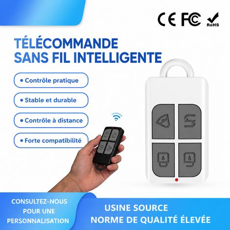 Télécommande Sans Fil 433 MHz Alarme Antivol RC531 Émetteur Plastique 3,5 × 6,9 × 1,2 cm 50 g – Livraison gratuite (1/5)