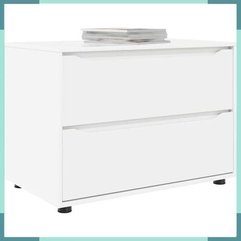 888817 Armoire de rangement Blanc 80 x 48 x 57 cm Bois d'ingénierie (1/5)