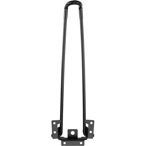 Juego de 4 patas metálicas para mesa con soporte de pared para oficinas – Hierro negro, 510 mm, incluye 24 tornillos de montaje. (1/4)