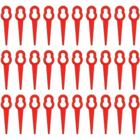 ZVD Kunststoff-Schneidklingen – 100 Stück – Rot – für Rasenmäher und Gartenschäler (1/5)