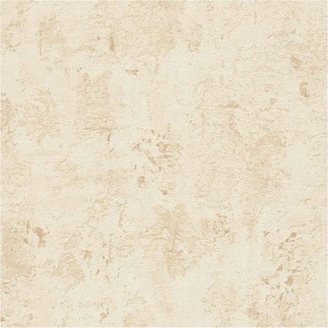 Plaster look wallpaper wall Profhome 388237 hot embossed non-woven wallpaper textured with tangible texture matt ivory sand yellow beige 5.33 m2 (1/5)