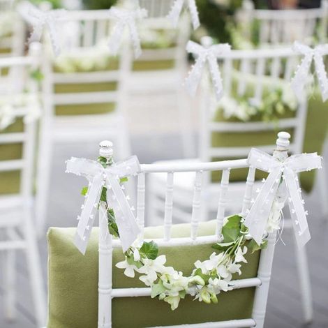 30 PCS Noeud Voiture Mariage,Noeud Blanc Decoration,Décoration de Voiture MariageDe Mariage Nuds,Noeud Blanc Satin,Noeud Voiture (1/5)