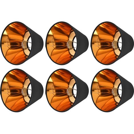 Ej.Life 6PCS Lampenschirmen Stofflampenschirm Clip-On Lampenschirm für E14 Tisch Kronleuchter Stehlampe Wandlampe Schlafzimmer Dekor, Schützt die Augen