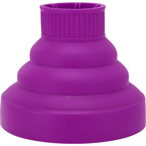 Diffuseur pliable universel pour sèche-cheveux, violet, pliable et portable, accessoire de voyage pour boucles et volume (1/5)
