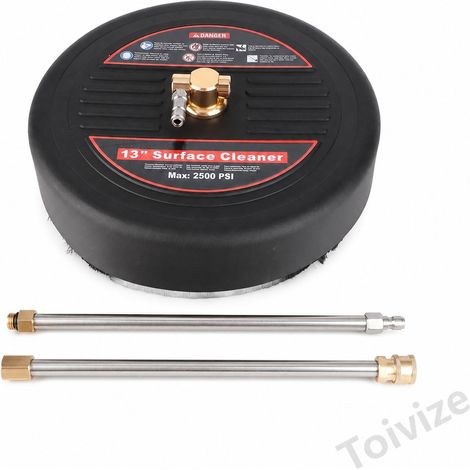 Toivize Pulitore per superfici da 33 cm, accessorio idropulitrice ad alta pressione da 2500 PSI, attacco rapido da 1/4 di pollice per terrazze (1/5)
