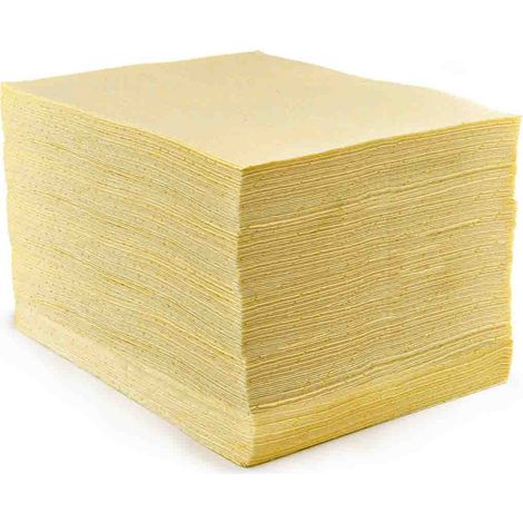 Feuille Absorbant Produit chimique RS PRO, 200 par paquet , capacité d'absorption: 90 L ( Prix pour Boîte de 200 )