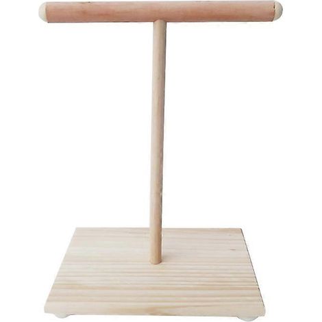 Voici une proposition de titre produit optimisé en français (moins de 190 caractères) :

Perchoir en bois pour perroquet, support en T, plateforme de jeu, jouet pour oiseau, griffe à polir, cage pour 