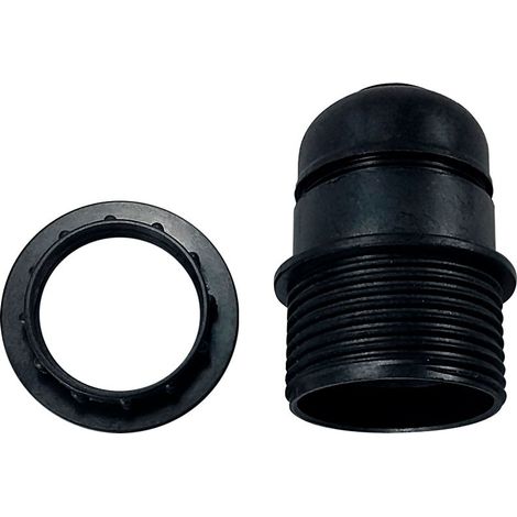 Portalámparas con arandela E27 negro 4A 250V GSC 2200290 (1/5)