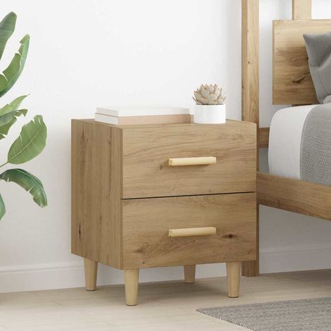 Bettschrank 2 pcs Artisan-Eiche 40 x 35 x 47,5 cm Holzwerkstoff