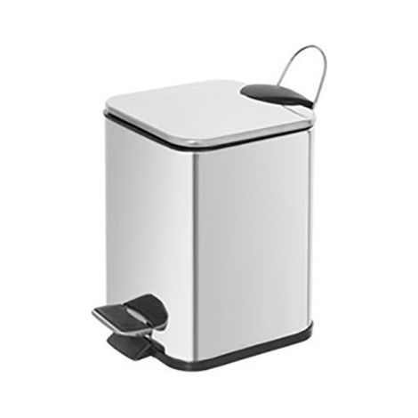 PATTUMIERA 3L 16X16XH25CM ACCIAIO CROMO