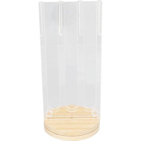 Support à capsules de café rotatif en acrylique et bambou, 48 emplacements, rangement élégant pour maison (1/5)