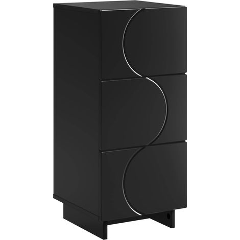 Aparador Negro 33,5 x 34,5 x 75 cm Madera de ingeniería vidaXL (1/5)