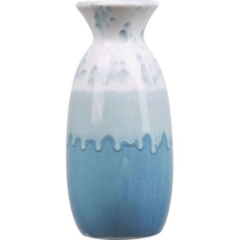 Blumenvase CHALCIS Steinzeug 25 cm Blau