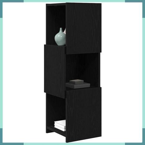 889830 Meuble d'angle Chêne noir 30,5x30x95cm Bois d'ingénierie (1/5)