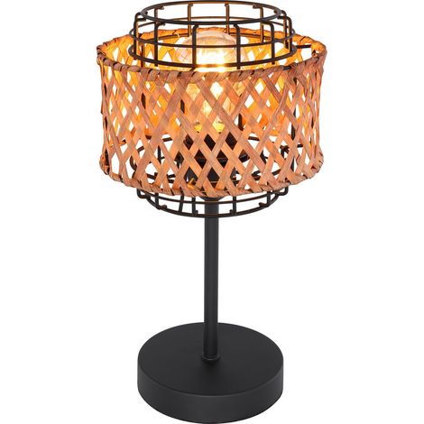 Globo - lámpara de mesa - GINA - natural - metal - Ø 17cm - E27 - (1/5)