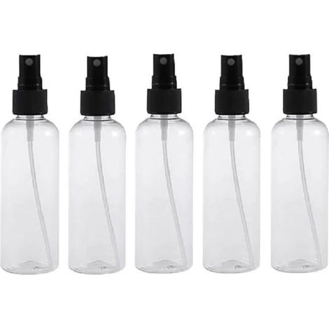 Lot de 5 flacons pulvérisateurs, rechargeables 50 ml, anti-fuite, voyage (1/5)