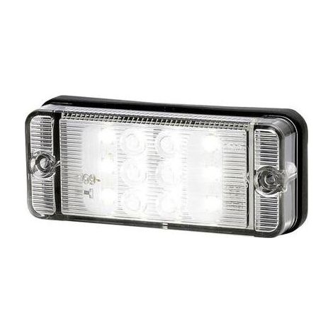 SECOR T 95702 LUZ DE MARCHA TRASERA BLANCA CRISTAL TRANSPARENTE EXTREMOS DE CABLE ABIERTOS 12 V, 24 V