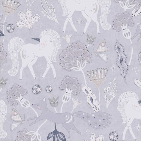 Children wallpaper wall Profhome 771381 non-woven wallpaper smooth with animal pattern matt grey white light pink dark grey 5,33 m2 (1/5)