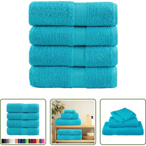 vidaXL Handtuch -  Premium-Gästetücher SOLUND 4 Stk. Türkis 30x50 cm 600 g/m² (1/5)