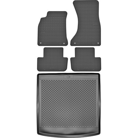 Juego de alfombrillas de goma para coche y maletero para Audi A4 B8 Kombi (2007-2015).