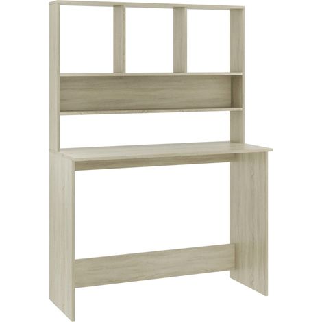Maison Exclusive - Schreibtisch mit Regalen Sonoma-Eiche 110x45x1