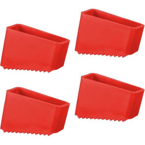 Lot de 4 pieds en caoutchouc pour échelles - 50 x 20 mm - Pieds d'échelle de rechange - Capuchons d'échelle antidérapants - Protection universelle pour les travailleurs à domicile (1/5)