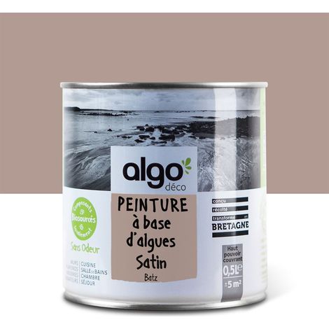 Peinture écologique Algo - Satin - Marron Batz - 0.5L (1/5)