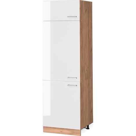 Armadio frigorifero R-Line, Bianco lucido, 60 cm, Vicco