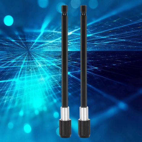 Lot de 2 rallonges autobloquantes à dégagement rapide pour tournevis hexagonal et perceuse électrique, 150 mm (1/5)