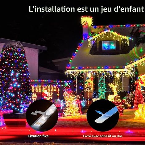 Solar Led Strip Lights Outdoor Waterproof Self-Adhesive 8 Modes Remote Timer Deck Patio Pathways Camping Decor 6M Four-Color Fixed (1/5)