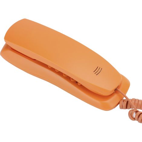 Téléphone portable fin à une ligne filaire KXT628 pour la maison ou le bureau, orange. (1/5)