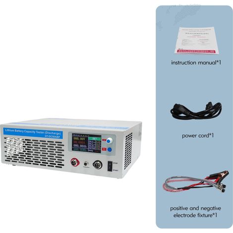 Tester di capacità della batteria, ampio intervallo di tensione, funzioni di protezione di sicurezza, 120 V 50 A (1/2)