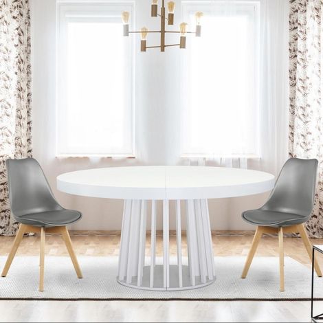 Lot de 2 chaises style scandinave Bovary Gris (1/5)