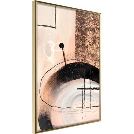 Affiche Murale Encadrée "Hidden Message" 21 x 30 cm Or