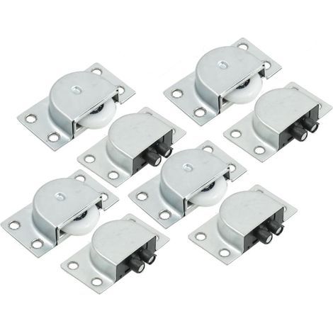 sourcingmap 4 Paar Schiebetürrollen für Schrank- und Garderobenmöbel, 2,3 cm Durchmesser (1/5)