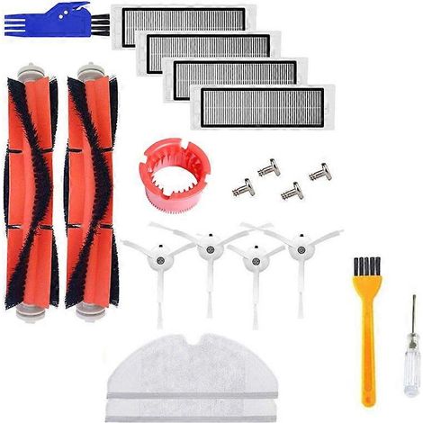 Kits d'accessoires pour aspirateur robot Xiaomi Roborock S50 S51 E25 S5 E20 C10 : pièces détachées, filtre, brosse latérale et brosse rotative. (1/2)