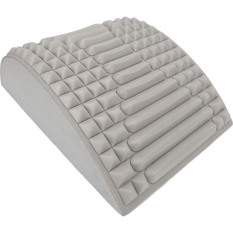 Appareil d'étirement et de stimulation des points d'acupuncture pour le cou et le dos, soulageant la douleur support lombaire portable avec finition grise. (1/5)