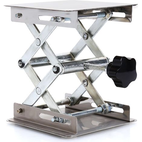 Ascenseur de laboratoire, support de ciseaux d'acier inoxydable de plate-forme de levage de laboratoire de 100X100mm (1/5)