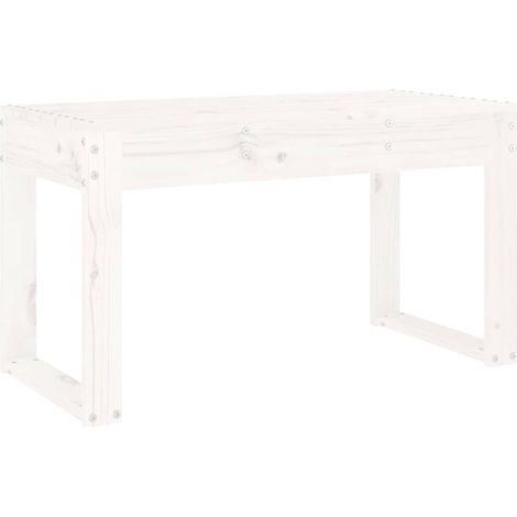 Maison Exclusive - Gartenbank Weiß 80x38x45 cm Massivholz Kiefer (1/5)