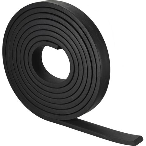 Joint d'étanchéité rectangulaire en caoutchouc plein, noir, 30 mm de large, 10 mm d'épaisseur - 4 m