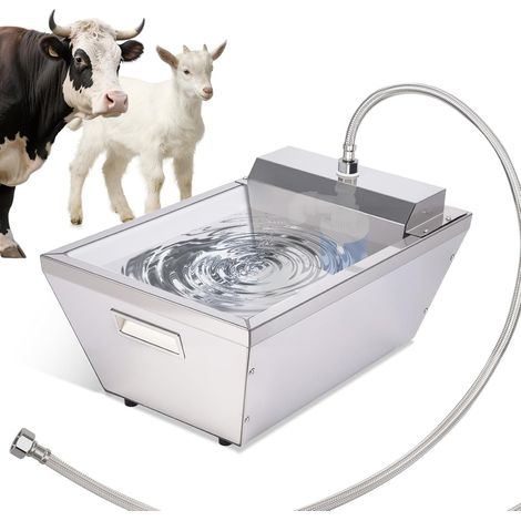 Automatic Livestock Water Trough,13 Liter Automatic Horse Water Trough with Floating Ball,Automatic Water Dispenser for Outdoor Dog,Stainless Self-Filling For Dog (1/5)