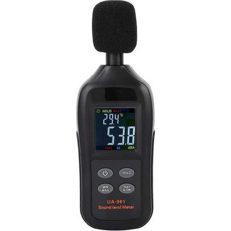UA961 Schwarzes tragbares digitales Handschallpegelmessgerät Geräuschtester (1/4)