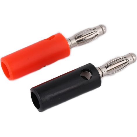 U56 4mm Bananenstecker Laternenform mit Befestigungsschraube (rot, schwarz, gelb, grün, blau) (1/5)